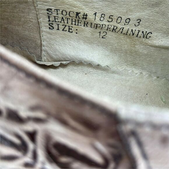Oxford Dress Shoes Vintage Giavanni Express Men Cream Brown Leather Funky SZ 12 main image 6